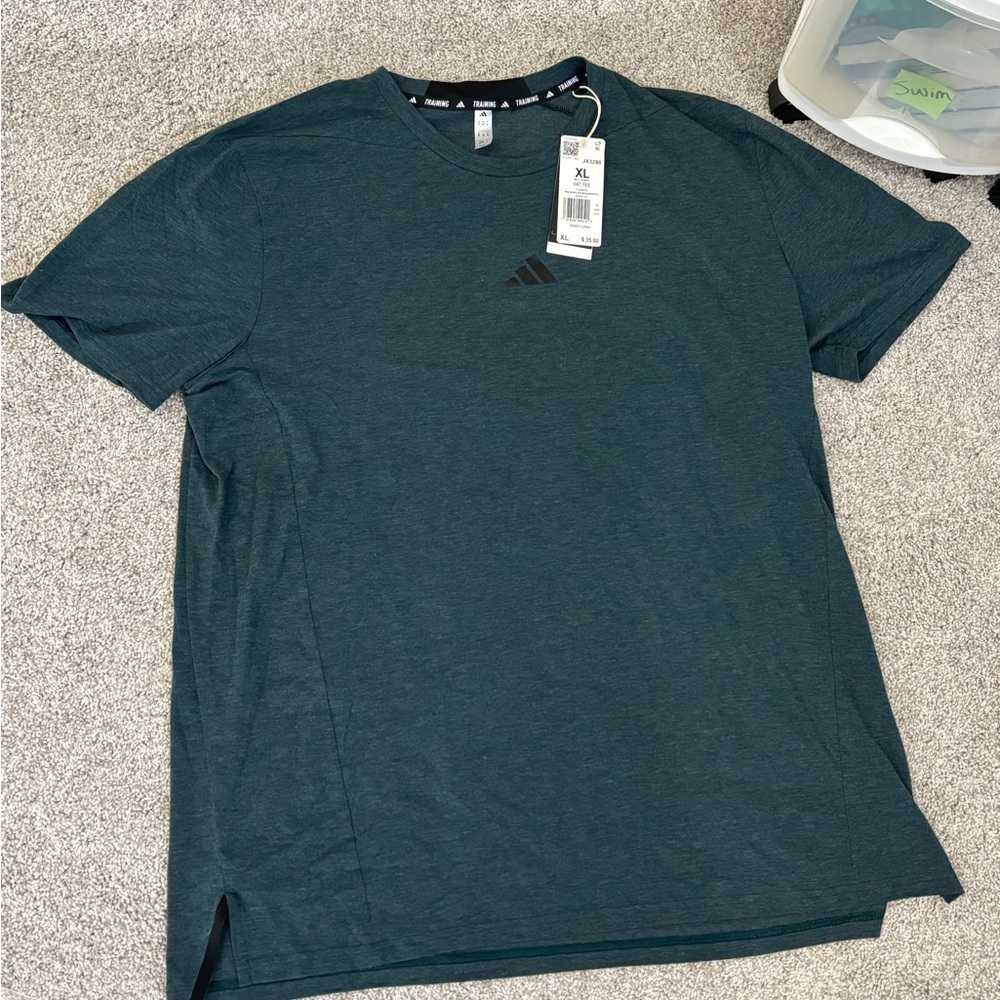 Adidas Training Tee Teal Ivy Performance Lightweight Wicking XL NWT